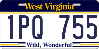 WV license plate 1PQ755