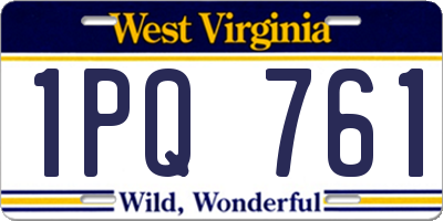 WV license plate 1PQ761