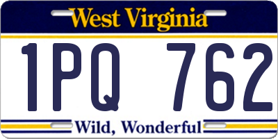 WV license plate 1PQ762