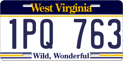 WV license plate 1PQ763