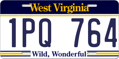 WV license plate 1PQ764