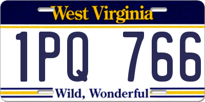 WV license plate 1PQ766