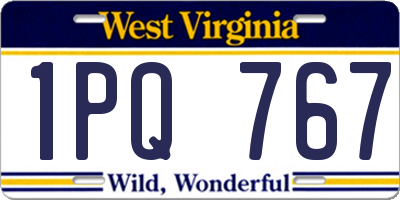 WV license plate 1PQ767