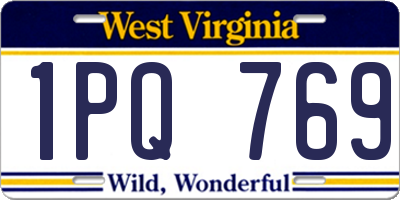 WV license plate 1PQ769