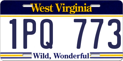 WV license plate 1PQ773