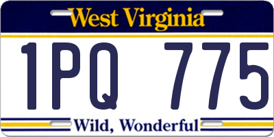 WV license plate 1PQ775