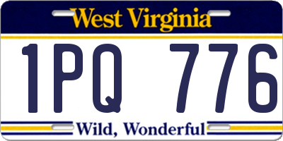 WV license plate 1PQ776