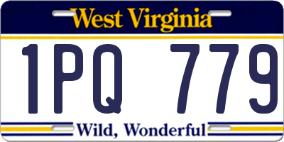 WV license plate 1PQ779