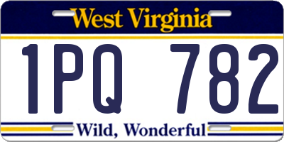 WV license plate 1PQ782
