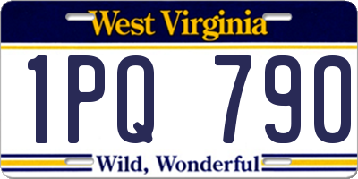 WV license plate 1PQ790