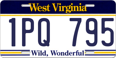 WV license plate 1PQ795