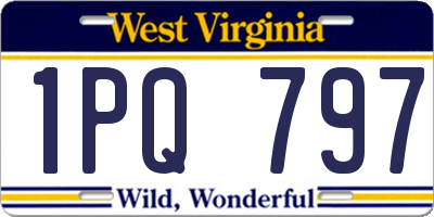 WV license plate 1PQ797