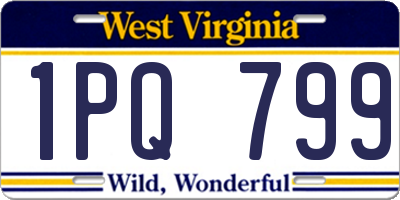 WV license plate 1PQ799