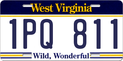 WV license plate 1PQ811
