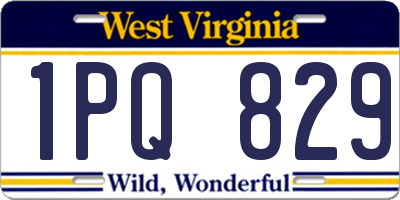 WV license plate 1PQ829