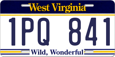 WV license plate 1PQ841