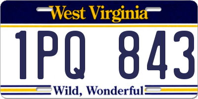 WV license plate 1PQ843