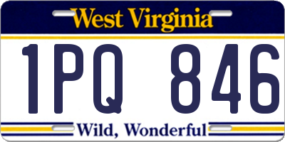 WV license plate 1PQ846