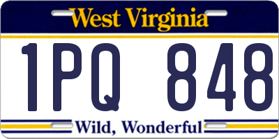 WV license plate 1PQ848