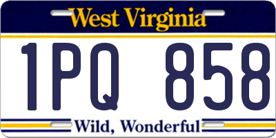 WV license plate 1PQ858