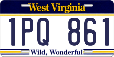 WV license plate 1PQ861