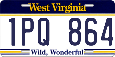 WV license plate 1PQ864