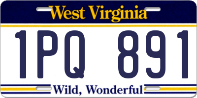 WV license plate 1PQ891