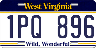 WV license plate 1PQ896