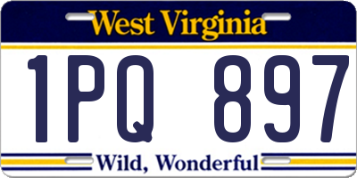 WV license plate 1PQ897