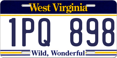 WV license plate 1PQ898