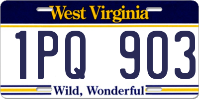 WV license plate 1PQ903