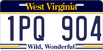 WV license plate 1PQ904