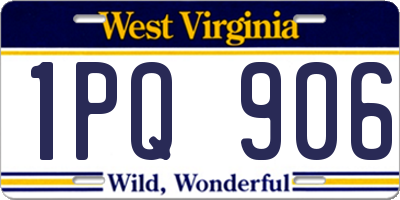 WV license plate 1PQ906