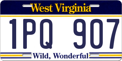 WV license plate 1PQ907