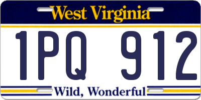 WV license plate 1PQ912