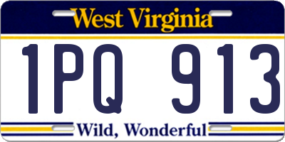 WV license plate 1PQ913