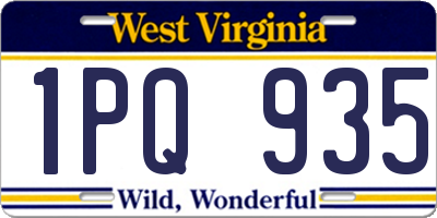 WV license plate 1PQ935