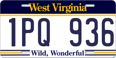 WV license plate 1PQ936