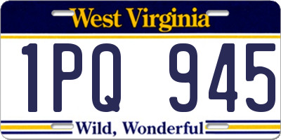 WV license plate 1PQ945