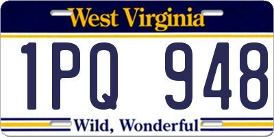 WV license plate 1PQ948