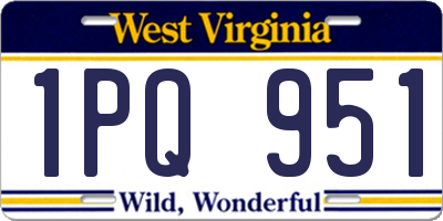 WV license plate 1PQ951