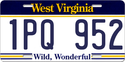 WV license plate 1PQ952