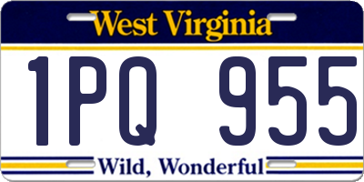 WV license plate 1PQ955