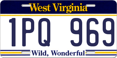 WV license plate 1PQ969