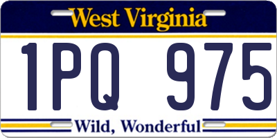 WV license plate 1PQ975