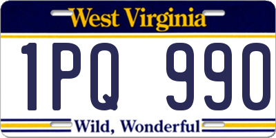 WV license plate 1PQ990