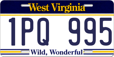 WV license plate 1PQ995