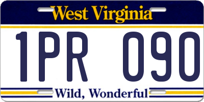 WV license plate 1PR090