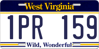 WV license plate 1PR159