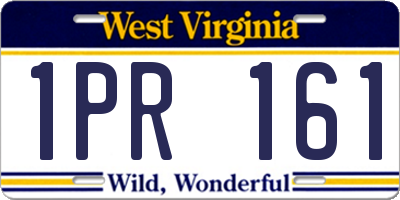 WV license plate 1PR161